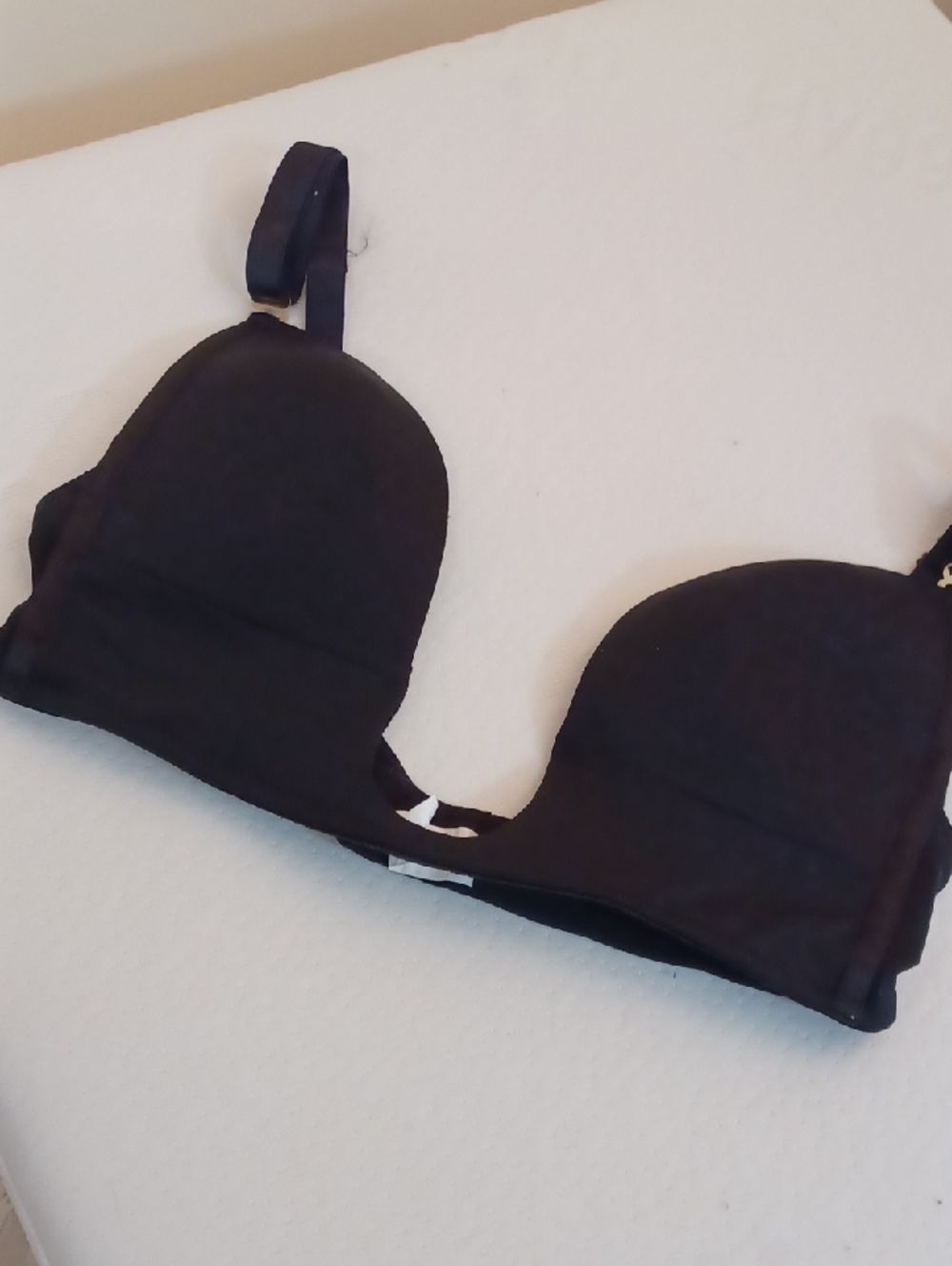 Black Women's Padded Deep V Bra